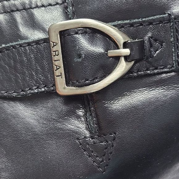 Ariat Women's Western Silver Studded Black Tall Boots Size 6.5B, fit more like 6 - Picture 12 of 12